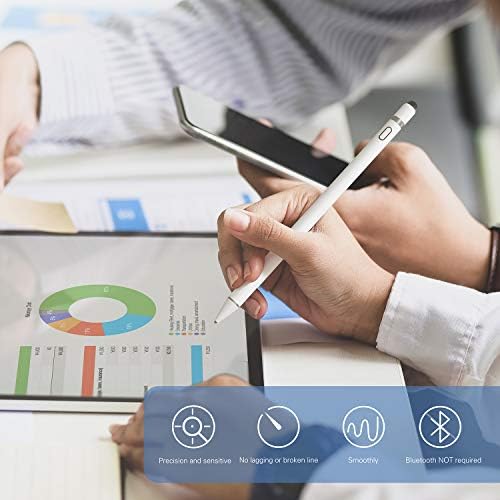 Active Stylus Pen Compatible for iOS&Android Touch Screens, Pencil with Dual Touch Function,Rechargeable Stylus for iPad/iPad Pro/Air/Mini/iPhone/Cellphone/Samsung/Tablet Drawing&Writing - Image 6