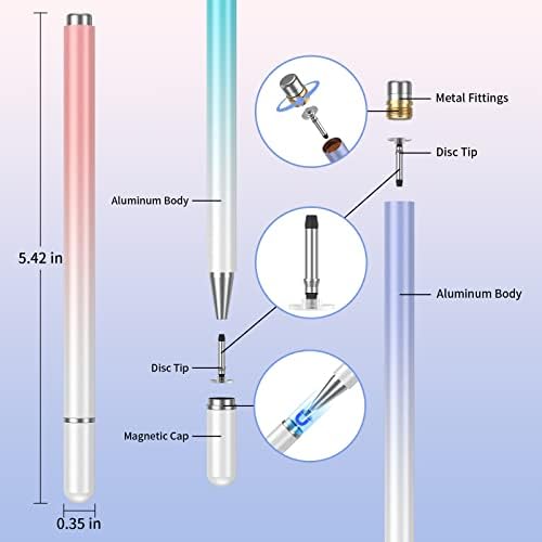 Stylus Pens for Touch Screens(3 Pcs), High Precision Magnetic Disc Universal Stylus Pen for iPad Compatible with Apple/iPhone/iPad/Android/Microsoft Tablets and All Capacitive Touch Screens - Image 5