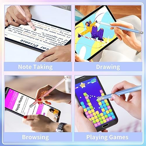6PCS Universal Stylus Pens for Touch Screens,High Sensitivity Fiber Tips, Compatible with Apple/iPhone/iPad/iOS/Android/Samsung Tablets and All Capacitive Touch Screens (Gorgeous) - Image 6