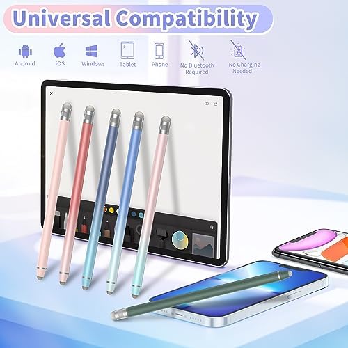 6PCS Universal Stylus Pens for Touch Screens,High Sensitivity Fiber Tips, Compatible with Apple/iPhone/iPad/iOS/Android/Samsung Tablets and All Capacitive Touch Screens (Gorgeous) - Image 5