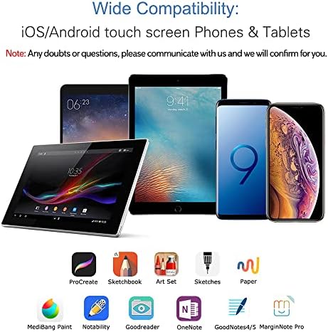 Active Stylus Pen Compatible for iOS&Android Touch Screens, Pencil with Dual Touch Function,Rechargeable Stylus for iPad/iPad Pro/Air/Mini/iPhone/Cellphone/Samsung/Tablet Drawing&Writing - Image 4