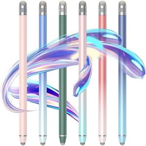 6PCS Universal Stylus Pens for Touch Screens,High Sensitivity Fiber Tips, Compatible with Apple/iPhone/iPad/iOS/Android/Samsung Tablets and All Capacitive Touch Screens (Gorgeous)