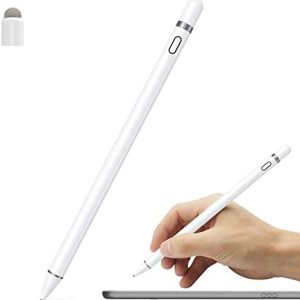 Active Stylus Pen Compatible for iOS&Android Touch Screens, Pencil with Dual Touch Function,Rechargeable Stylus for iPad/iPad Pro/Air/Mini/iPhone/Cellphone/Samsung/Tablet Drawing&Writing