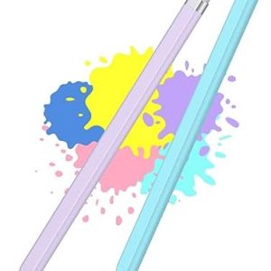 Stylus Pens for Touch Screens with Magnetic Adsorption, Universal Disc & Fiber Tips iPad Pencil, Compatible with iPhone, Android and All Capacitive Touch Screens (Blue+Purple)