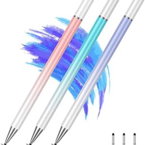 Stylus Pens for Touch Screens(3 Pcs), High Precision Magnetic Disc Universal Stylus Pen for iPad Compatible with Apple/iPhone/iPad/Android/Microsoft Tablets and All Capacitive Touch Screens