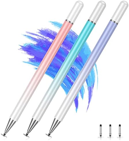 Stylus Pens for Touch Screens(3 Pcs), High Precision Magnetic Disc Universal Stylus Pen for iPad Compatible with Apple/iPhone/iPad/Android/Microsoft Tablets and All Capacitive Touch Screens